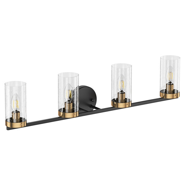 Mercer41 Tilan 4Light E12 Glass Shade Dimmable Modern Vanity Light